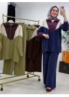 Hatice Biçer Spor Takım Yeşil Laci/Mürdüm