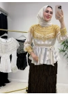 İthal Tasarım Bluz Ekru