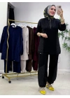 Kapitone Detaylı Oysho Takım Siyah