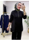 Kapitone Detaylı Oysho Takım Siyah