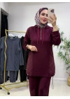 Kapitone Detaylı Oysho Takım Bordo