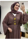 Keten Kumaş Kap Model Takım Kahverengi