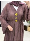 Keten Kumaş Kap Model Takım Kahverengi