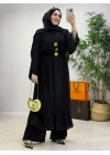 Keten Kumaş Kap Model Takım Siyah