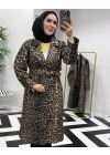 Leopar Desen Trençkot