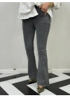 Likralı Esnek Kot Pantolon Rahat Kalıp Gri Renk