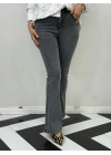 Likralı Esnek Kot Pantolon Rahat Kalıp Gri Renk