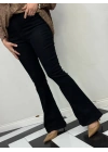 Likralı Esnek Kot Pantolon Rahat Kalıp Siyah Renk