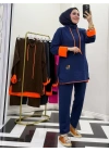 Neon Detaylı Takım Lacivert