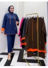 Neon Detaylı Takım Lacivert