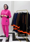 Neon Detaylı Takım Fuşya