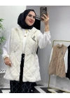 Peluş Yelek – İç Astarlı Beyaz