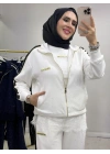 Şık Spor 3 Parça Takım Beyaz