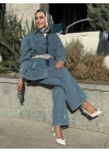 Taş Detaylı Kot Takım Açık Renk