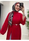 Tasarım Tam Boy Tunik Kırmızı