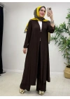Yeni Sezon Abaya Takım Kahverengi