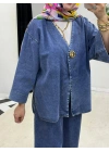 Yeni Sezon Açık Renk Denim Takım