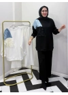 Yeni Sezon Gül Detaylı Takım Siyah