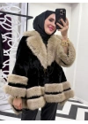 Yeni Sezon İthal Kürk Siyah-Bej