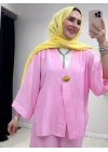 Yeni Sezon Keten Takım Pembe