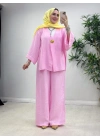 Yeni Sezon Keten Takım Pembe