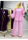 Yeni Sezon Keten Takım Pembe