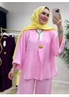 Yeni Sezon Keten Takım Pembe