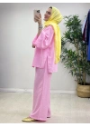 Yeni Sezon Keten Takım Pembe