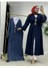 Yeni Sezon Koyu Renk Denim Kimono