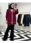 Yeni Sezon Merserize Hırka Bordo