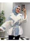 Yeni Sezon Tasarım İthal Kürk Mavi