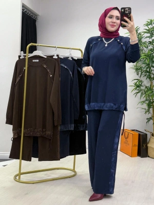 Batik Desen Takım Lacivert