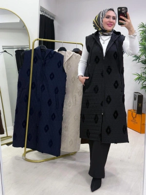 Yazlık İnce Kapitone Yelek Siyah