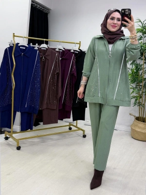 Ağaç Kabuğu Takım Yeşil