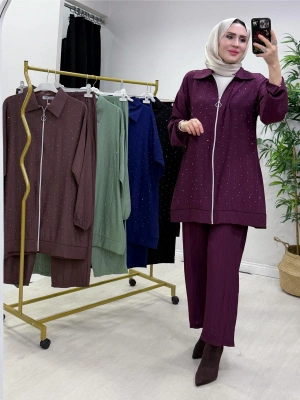 Yeni Sezon Ağaçkabuğu Takım Mürdüm