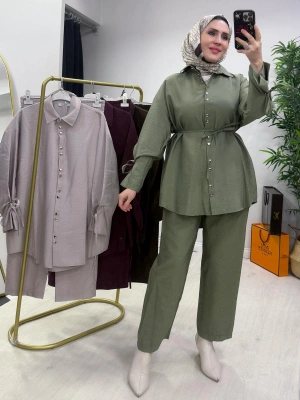 Yeni Sezon Zara Cupra Kumaş Takım Yeşil