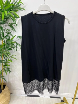 Etek Ucu Tül İçlik Siyah