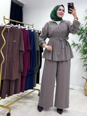 Kurdele Detaylı Modal Takım Vizon