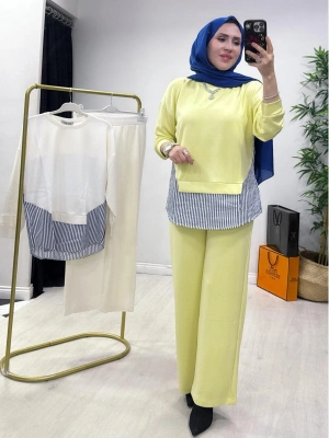 Spor Yazlık Oysho Kumaş Takım Sarı