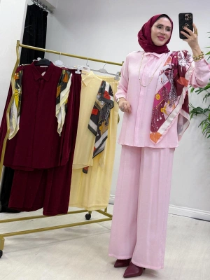 Fular Hediyeli Takım Pembe