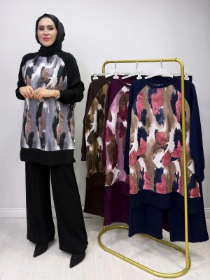 Batik Baskı Takım Siyah