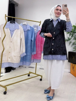Gömlekli Spor Model Tunik Siyah
