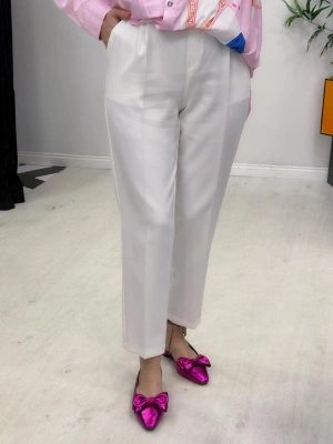 Havuç Model Pantolon Beyaz