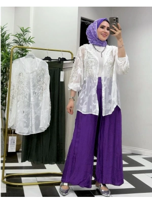 İthal Düğmeli Kap – Standart Beden Beyaz