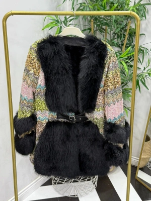 İthal Kürk Çok Renkli