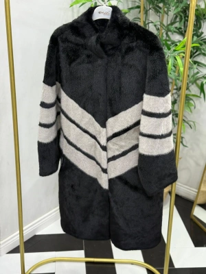 İthal Kürk Siyah Gri Karışımı