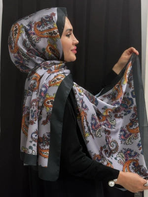 Jakar Şal Gri Siyah