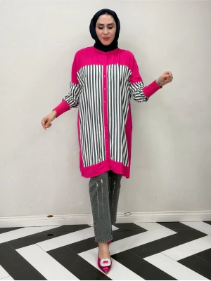 Pamuk Kumaş Tunik/Kap Fuşya