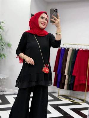 Rahat Kalıp Candy Kumaş Takım Siyah