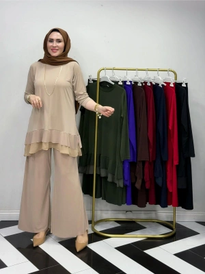 Rahat Kalıp Candy Kumaş Takım Bej